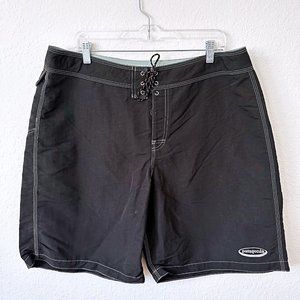 Patagonia Vintage Y2K Men's Black Lace Up BOARD SHORTS Swimming Size 38